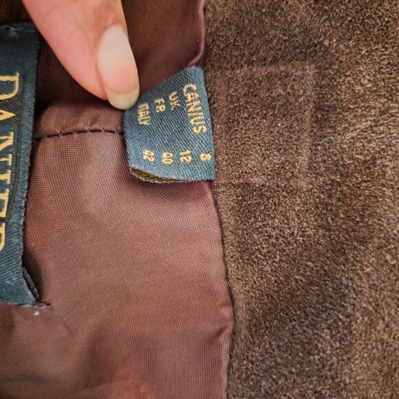 Danier Brown Suede Leather Pants Size 8 - Picture 3 of 3